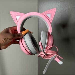 Pink Cat Ear Headphones 🎧 (one ear cuff fell off not pictured)